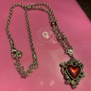 Brighton red heart necklace